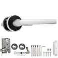 thumbnail image 1 of European Style Durable Door Handle Front Back Lever Lock Cylinder With Keys Aluminum, 1 of 13