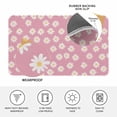 thumbnail image 4 of White Pink Daisy Doormat Outdoor Entrance 16"x24", Spring Summer Floral Farmhouse Absorb Moisture Dirt Door Mats, Non-Slip Rubber Backing Floor Mats Indoor, Low-Profile Front Door Rugs, 4 of 9