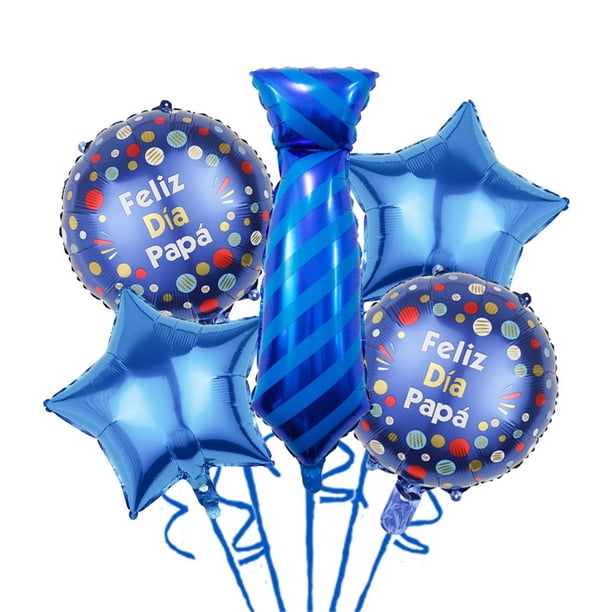 5 Pzs Globos De Feliz Día Del Padre Dia Super Papa Foil Decoración De Fiesta