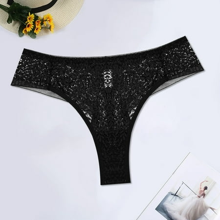 

Briefs For Women Underwear Women Lace Boyshort Flower Panties Low Rise Underwear Ladies Comfortable Underpants Female Lingerie Black S 3pcs