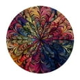 thumbnail image 2 of PIKWEEK Boho Pink Purple Fitted Tablecloth for Round Table Mandala Ornamental Meditation Covers for The Home Elastic Edged Flannel Backed Fitted Table Cover Round Floral Fits up  Tables, 2 of 7