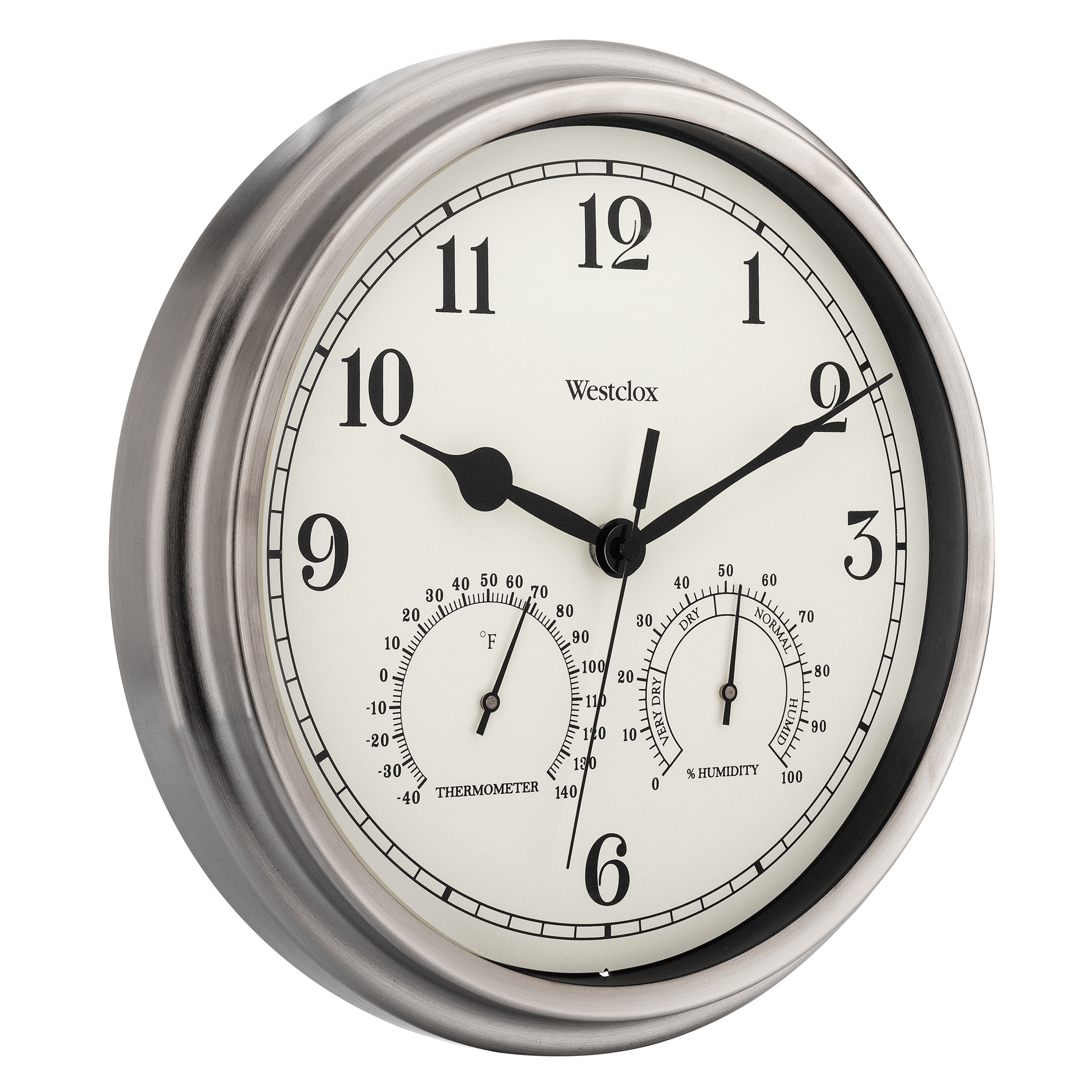 Westclox 12" Metal Indoor/Outdoor Wall Clock