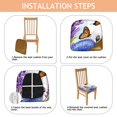 thumbnail image 4 of Pioneer Flower Seat Covers for Dining Room Chairs Set Of 4,Stretch Printed Washable Chair Seat Cover with Elastic Ties and Button,Removable Waterproof Couch Cushion Covers, 4 of 6