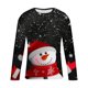 thumbnail image 4 of Blusas y camisas de manga larga y cuello redondo para hombre, informales, a la moda, con estampado navideño, cuello redondo, blusas de licra de manga larga para hombre., 4 of 5