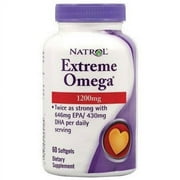 Natrol Extreme Omega Softgels, Lemon, 1200 Mg, 60 Ct