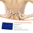 thumbnail image 1 of Extension Strap Bra Extenders Buckle 4 Hook Breathable Practical Clips; 3 Accessories Adjustable Replacement 3 Rows Underwear royal blue, 1 of 5