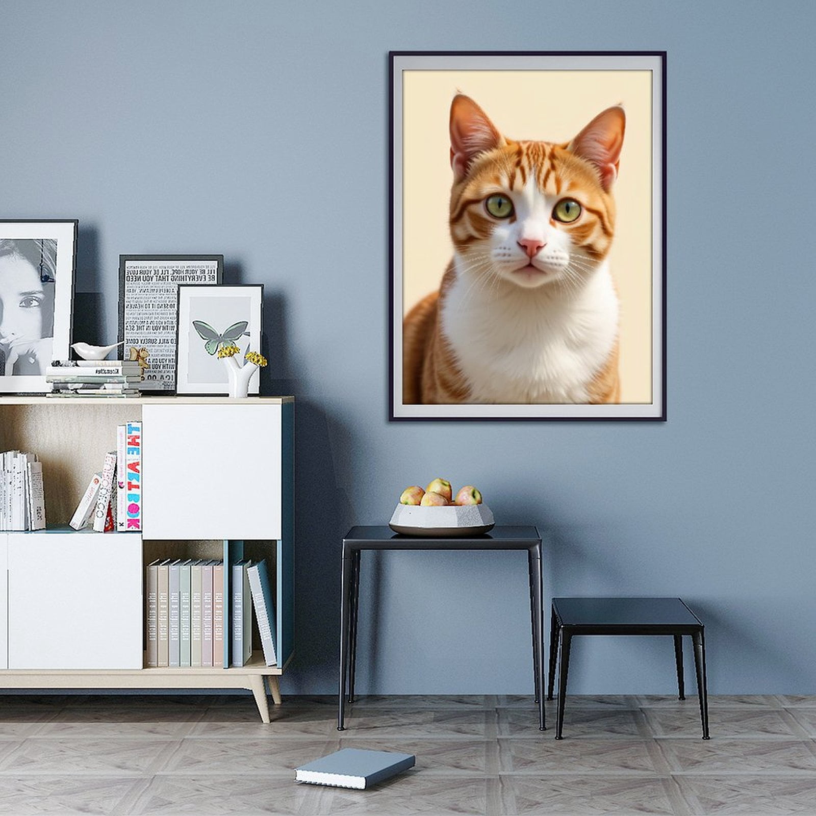Diamond Art Kits for Adults - 5d Orange Tabby Cat Portrait Diamond Painting for Adults, Diamond Art for Adults Beginners, Diamond Painting Kits for Adults for Home Wall Decor