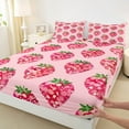 thumbnail image 3 of Castle Fairy Cartoon Pink Strawberry Girl 4Pcs Bed Sheets,Bling Glitter King Sheets,Dreamy Princess Super Cozy Sheet Set,Ultra Soft Home Decor, 3 of 7