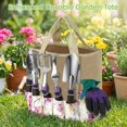 thumbnail image 4 of Garden Tools Set, 30 Piece Stainless Steel Gardening Kit with Vintage Floral Tote Bag, Non-Slip Ergonomic Rubber Handle, Ideal Gift for Women & Beginners, for Succulent, Home Garden, 4 of 6