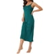 thumbnail image 4 of INSPIRAR CHIC Vestidos de Noche para Mujeres Sin Mangas con Tirantes Espagueti Cuello Redondo Primavera Verano Vestido de Dormir S Verde, 4 of 6
