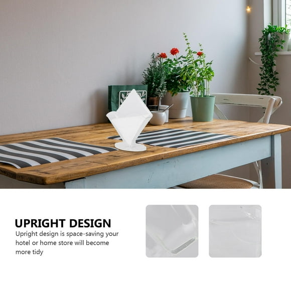 SHOWERORO White Acrylic Hotel Napkin Holder with Large Smooth Opening for Convenient Tissue Access
