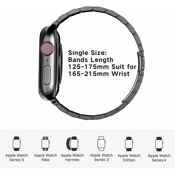 IBAOLEA Stainless Steel Metal Band for Apple Watch 45 44 42 41 40