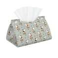thumbnail image 2 of Lsque Dog Riding Skateboard Printed Long Tissue Box Cover Holder, Facial Paper Organizer Dispenser,Triangle with Bottom Belt, PVC Leather Decorative Organizer, 2 of 9