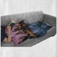 thumbnail image 6 of Lake Soft Flannel Fleece Throw Blanket, Trees on the Alley and Stones in the Lake Nature Inspired Tranquil Serene, Cozy Plush for Indoor and Outdoor Use, 50" x 70", Pink Blue, by Ambesonne, 6 of 6