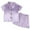 Light Purple, variant on Toddler Boys Pajamas Set 2 Pcs Short Sleeve Button Down Sleep Shirt Top Pant Toddlers Pajamas for kids' daily 5-6 Years