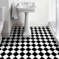 thumbnail image 5 of DEWOO 12" x 12" Peel and Stick Floor Tile, 10 PCS Self-Adhesive DIY Vinyl Flooring for Renters, Removable and Waterproof Tile Sticker for Bathroom, Kitchen, Staircase (Black White Grid), 5 of 5