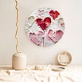 thumbnail image 5 of Picia Textured Heart Abstract Art Pattern Bone China Decorative Plate – Wall Decor with Stand and Adhesive, Elegant Ornament for Living Room, Office, or Entryway-8in, 5 of 6