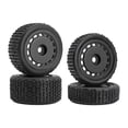 thumbnail image 2 of Milaget 4Pcs Wheel Rims Sturdy Premium RC Tire Wheels for Micro B 244016 1:24 RC Car Black, 2 of 7