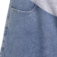 thumbnail image 4 of pstuiky Maternity Gym Shorts Denim Shorts for Women Plus Size Pregnancy Shorts with Adjustable Stretch Waistband High Waist Support Breathable Comfort Casual Wear Maternity Shorts Under Dress, 4 of 6