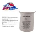 thumbnail image 3 of Foldable Laundry Basket Large Capacity Cotton Linen Fabric Hamper, Multifunctional Storage for Bathroom Bedroom Home, 3 of 7