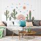 thumbnail image 4 of Calcomanías de pared de cactus bohemios con pájaros arcoíris, pegatinas de pared grandes, pegatinas de pared extraíbles para decoración de habitación infantil., 4 of 6