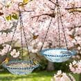 thumbnail image 3 of Bird Feeder with Removable Tray Hanging Bird Bath S Hook Design Bird Tub Shower Tray for Garden Balcony Patio, 3 of 8
