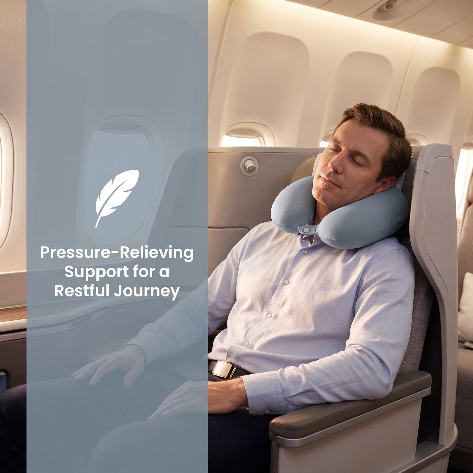 Unique Bargains Memory Foam Travel U Shape Neck Pillow Head Rest Dark gray 12"x12"x4"