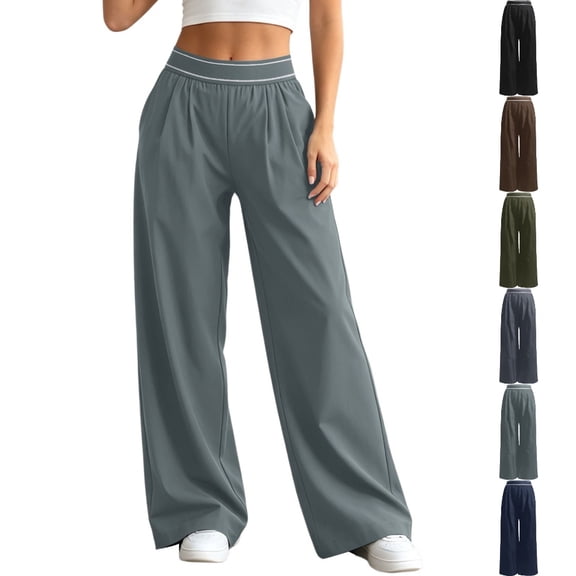 GPOECD Yoga Pants for Women Effortless Wide Leg Joggers with Slim Fit and Seamless Comfort Versatile Casual Trousers for Yoga and Daily Wear Wide Leg Sweatpants GY2,XL