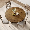 thumbnail image 3 of Huisuilinss Round Dining Table for 4,Modern Circle 47-Inch Room Kitchen Dinning Tables for 4,Wood Dining Table,Farmhouse Dinner Table with Wooden Top and Legs For Home, 3 of 8