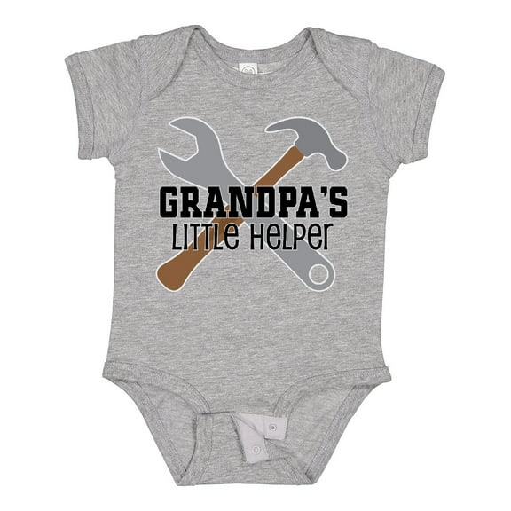 Inktastic Grandpa Little Helper Boys Baby Bodysuit