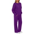 thumbnail image 6 of Sweatsuits Women 2 Piece Outfit Matching Lounge Sets Fall Outfits 2026 Fashion Clothing Crew Neck Track Suit Casual Daily Wear, 6 of 6