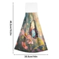 thumbnail image 3 of Wobogo Flower Butterflies Hand Towel Set of 2 Absorbent for Kitchen and Bathroom With Velcro Hanging Loop 18.2×14in, 3 of 7