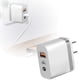 thumbnail image 2 of Cargador con enchufe internacional tipo cubo para iPhone y iPad. Puerto USB. Adaptador de corriente para viajes. Teléfono móvil., 2 of 4