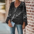 thumbnail image 2 of Blusa de manga larga con cuello en V para mujer, informal, sexy, a la moda, con estampado de Halloween Pompotops FGAJ14648, 2 of 8