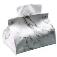 thumbnail image 1 of PVC Leather Marble Pattern Tissue Case Box, Container, Napkin Holder, Paper Bag, Cosmetic Box, Pouch Organizer, A, 1 of 5