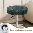 thumbnail image 4 of Jeiento Boho Mandala Bar Stool Seat Covers Round 2 Pack Stool Cover Stretch Bar Stools Protection Washable Barstool Covers Slipcovers with Elastic Band Furniture Chair Seat Cover Green Large, 4 of 6