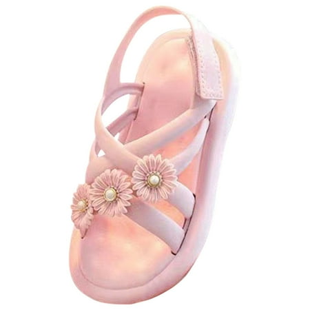 

NIUREDLTD Toddler Baby Girl Shoes Dew Toe Shoe Bag Head Sandals Girl Sandals Baby Soft Shoe Covers Sandals Size 33