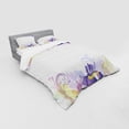 thumbnail image 3 of Floral Duvet Cover Set, Classic Petals Pastel Toned Seasonal Florets Blooming Flowers Spring Print, Bedding Set with Shams and Fitted Sheet, 3 Sizes, by Ambesonne, 3 of 3