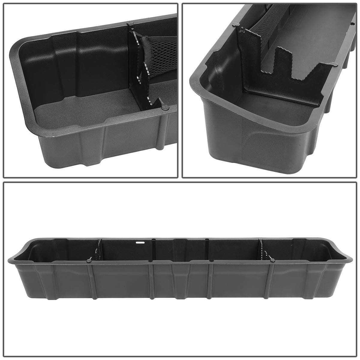 OLINDA 2x Compatible with 15-19 F150 Super Crew Cab Underseat Storage Tool Case Box Portable Basket