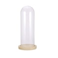 thumbnail image 1 of EeaseMX Protector de vidrio con base de madera, cubierta antipolvo para flores secas, cubierta de vidrio para flores eternas, cubierta de vidrio transparente, 1 of 8