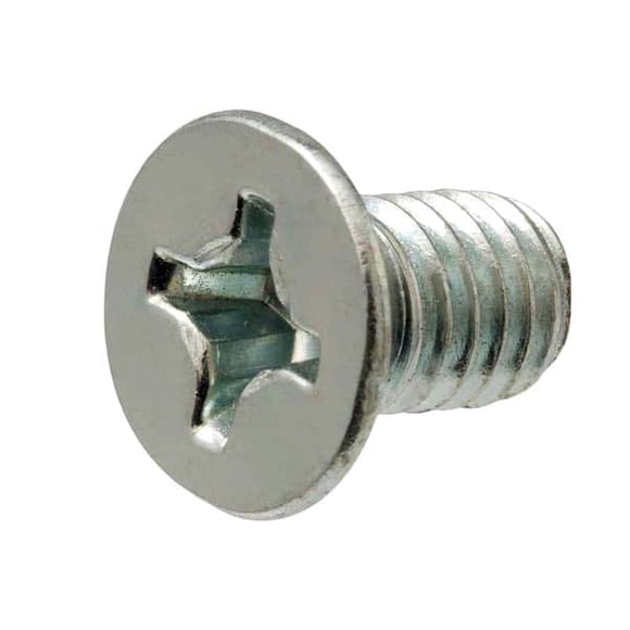 KJC-1217-20 - Vis Métal 6-32x1/4 Po PHILIPS Tête Plate Acier ZINC (20 Pcs/pkg)