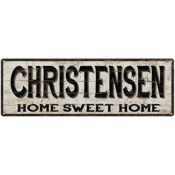 CHRISTENSEN Rustic Home Sweet Home Sign Gift 6x18 Metal Decor 206180084412