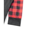 thumbnail image 6 of Family Matching Christmas Pajamas, Elk Letter Print Long-Sleeved O-Neck Tops + Plaid Pattern Trousers, 6 of 10