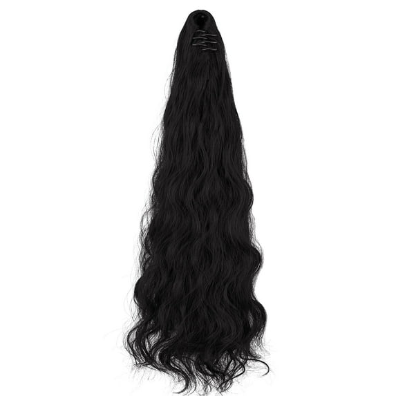 LELINTA 18" Pony Tail Hairpiece Long Curly Weave Hairpiece Jaw Claw Ponytail Hair Extension One Piece Clip in Synthetic Hair Extensions