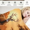 thumbnail image 3 of ARISTURING Deer Elk Throw Blanket Farm Deer Forest Plush Blanket for Kids Moose Wildlife Animal Sherpa Blanket Camping Hunting Fuzzy Blanket Room Decor Twin, 3 of 6