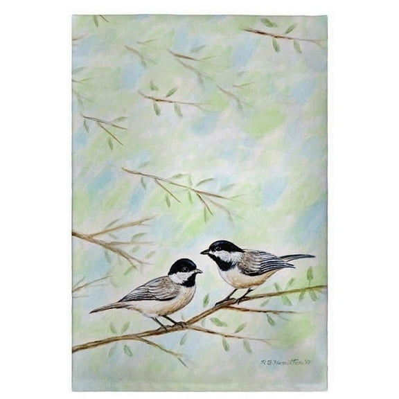 Betsy Drake GT638 Dicks Chickadees Guest Towel - 20 x 20 in.
