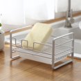 thumbnail image 4 of VALINK Sponge Holder Removable Tray Drain Storage Rack Kitchen Sink Organizer for Brush Soap, 4 of 6