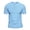 Light Blue, variant on CQONEPT Men's Henley Shirts Short Sleeve Shirts for Men Casual Mens Summer Loose Beach Breathable Shirt Light Blue 2XL