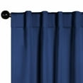 thumbnail image 2 of BNM Solid Blackout Back Tab Curtains, Set of 2, 52" x 63", Navy Blue, 2 of 11