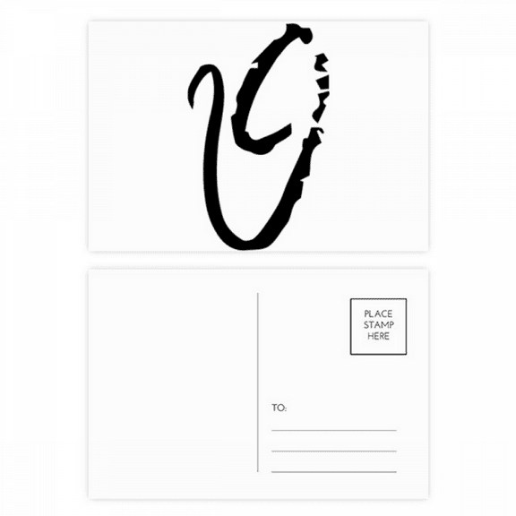 greek alphabet theta black postcard set birthday mailing thanks greeting card